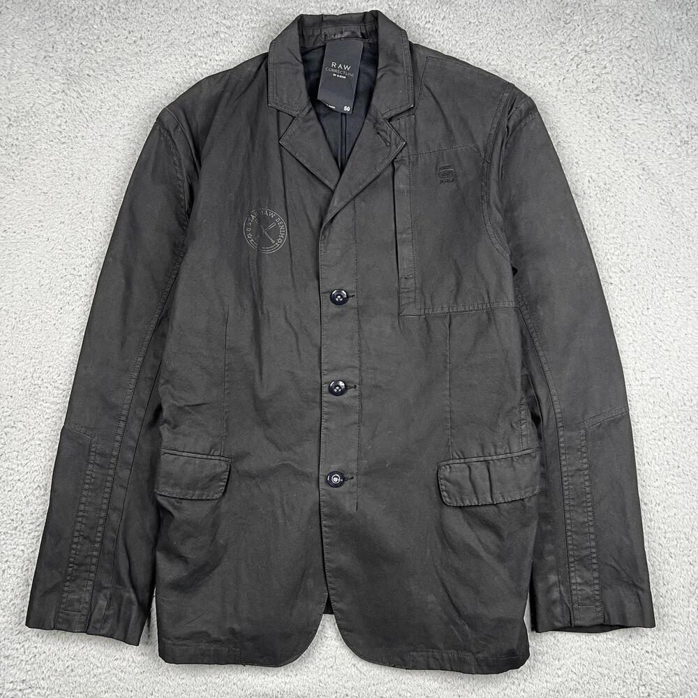 Raw Correctline By G-Star Jacket Mens 50 Black Blazer Academia Office Streetwear